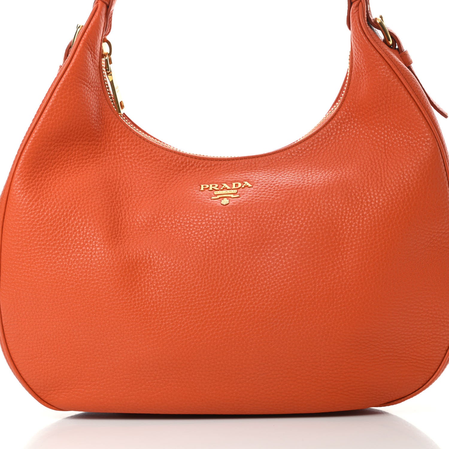 Prada Vitello Daino Hobo Papaya 9 of 13