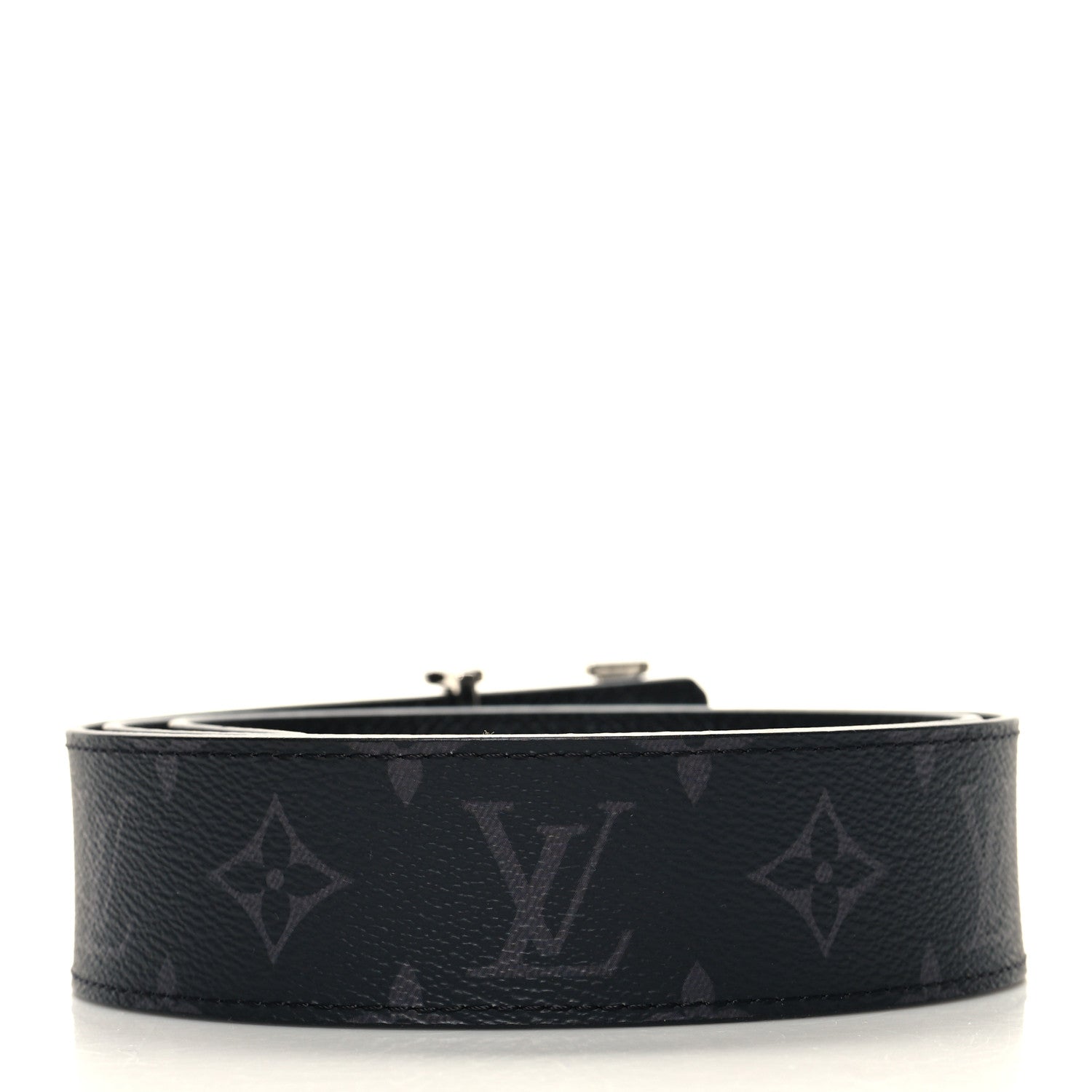 Louis Vuitton Monogram Eclipse Taigarama 40mm LV Initiales Reversible Belt 90 36 Black 2 of 5