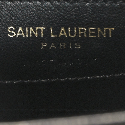Saint Laurent Metallic Calfskin Small Classic Monogram Kate Satchel Pewter 5 of 9