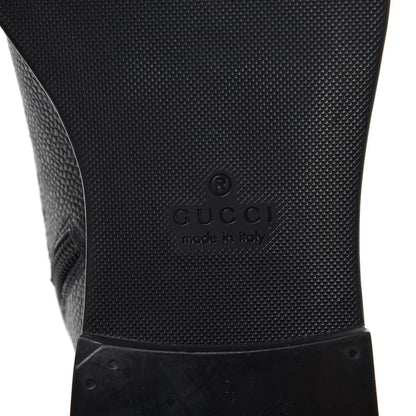 Gucci Pebbled Calfskin Dionysus Web Mens Martins Boots 9 Black 5 of 8