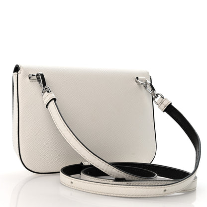 Prada Saffiano Flap Shoulder Bag White 3 of 11