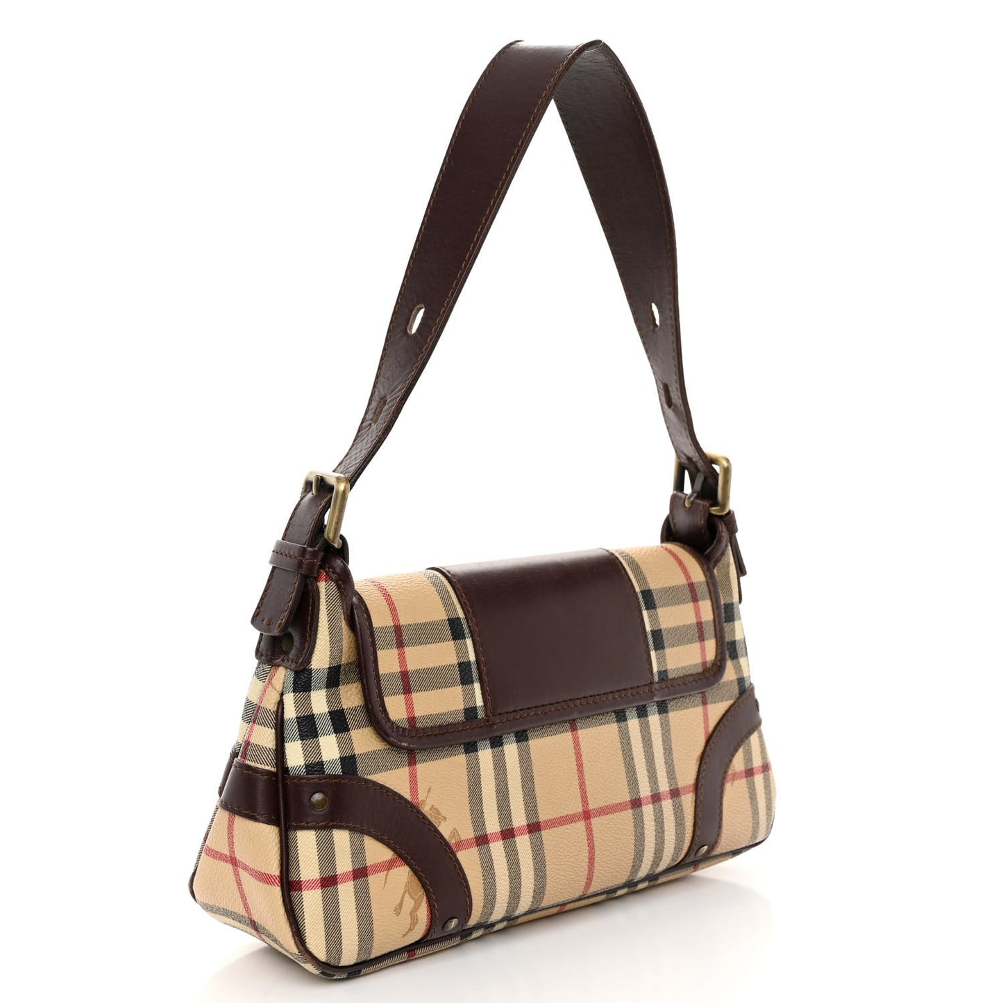 Haymarket Check Buckle Shoulder Bag Chocolate