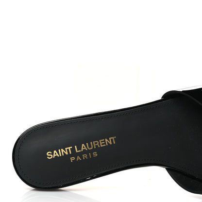 Saint Laurent Patent Tribute 05 Slide Sandals 37 Black 7 of 8