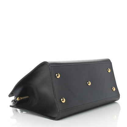Saint Laurent Textured Calfskin Small Classic Y Cabas Black 3 of 13