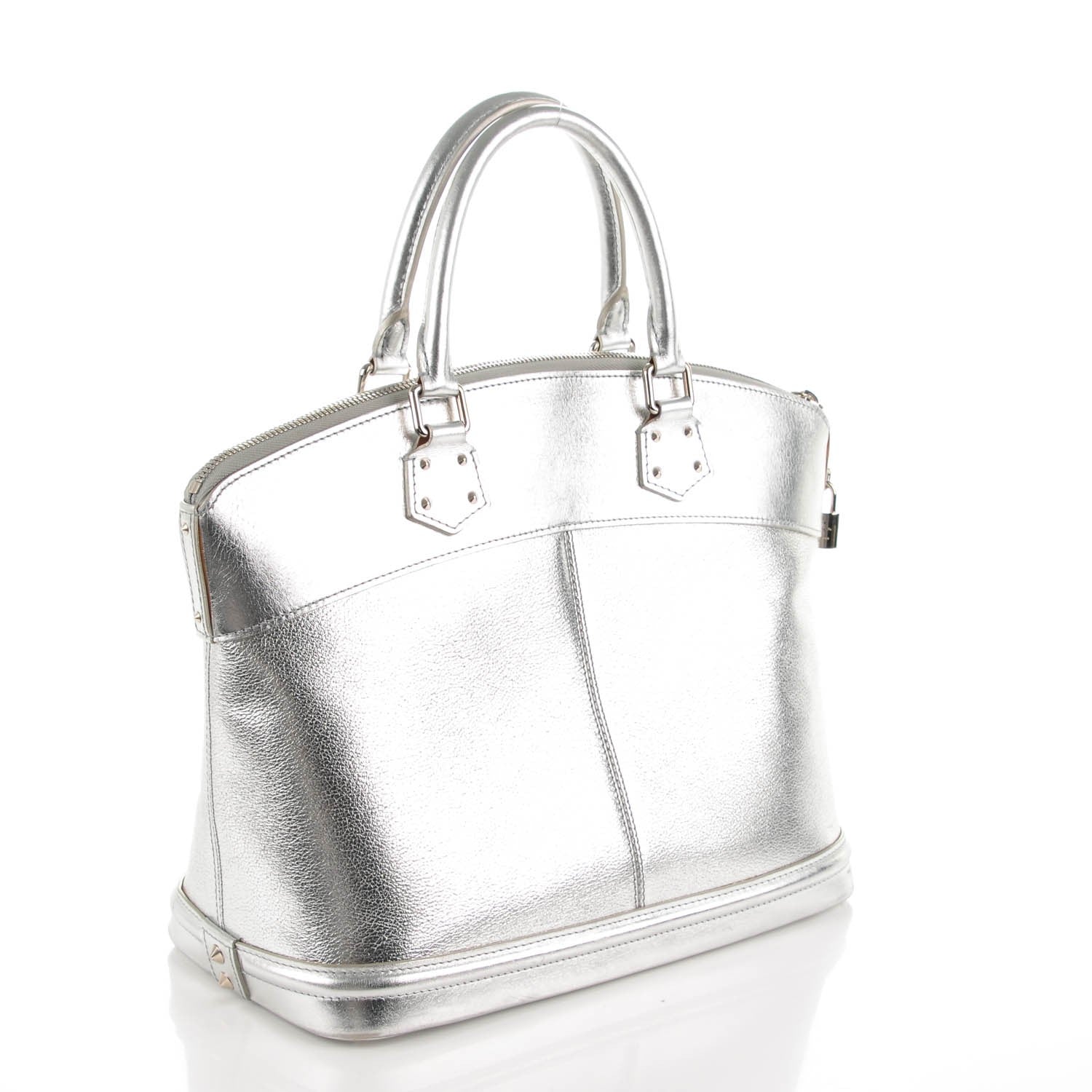 Louis Vuitton Suhali Lockit MM Silver 3 of 7
