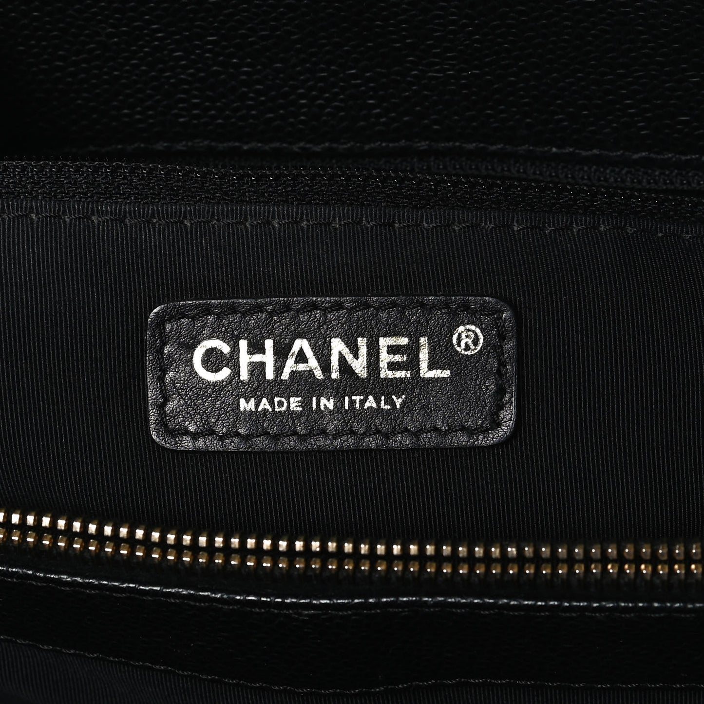 Caviar Quilted Grand Shopping Tote GST Black