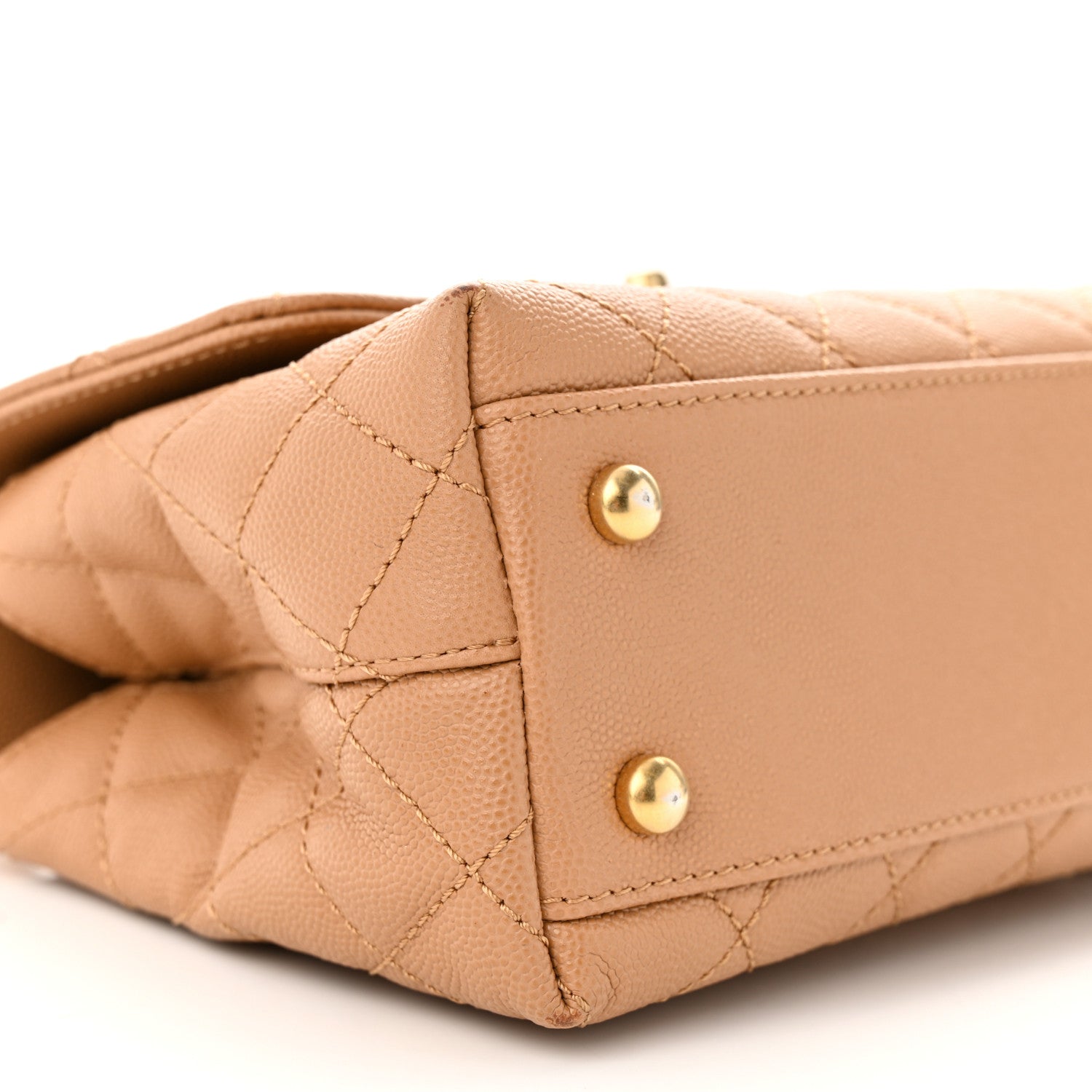 Chanel Caviar Quilted Mini Coco Chain Handle Flap Dark Beige 9 of 11