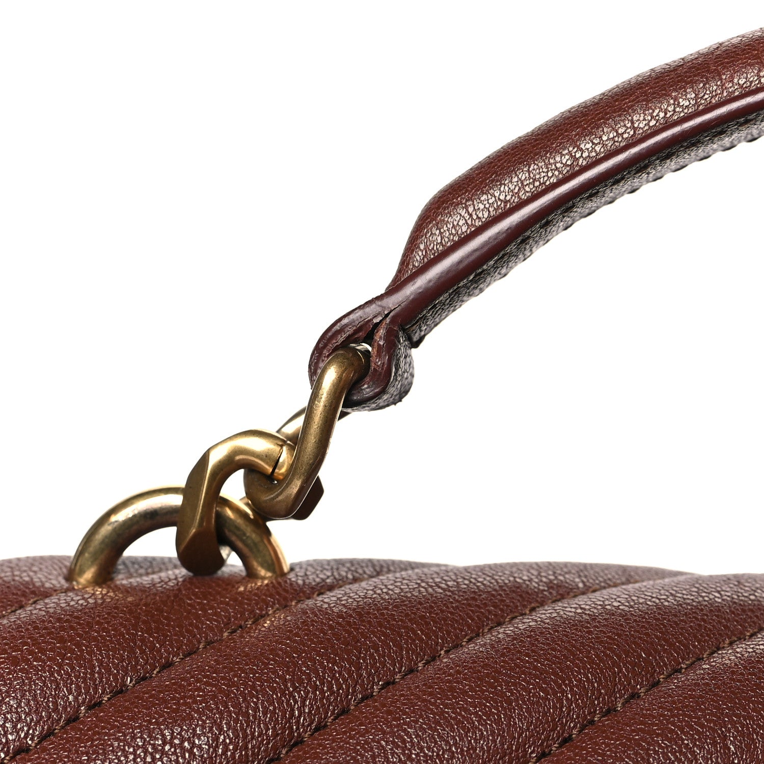 Saint Laurent Sheepskin Matelasse Chevron Monogram Medium College Bag Old Brandy 12 of 12