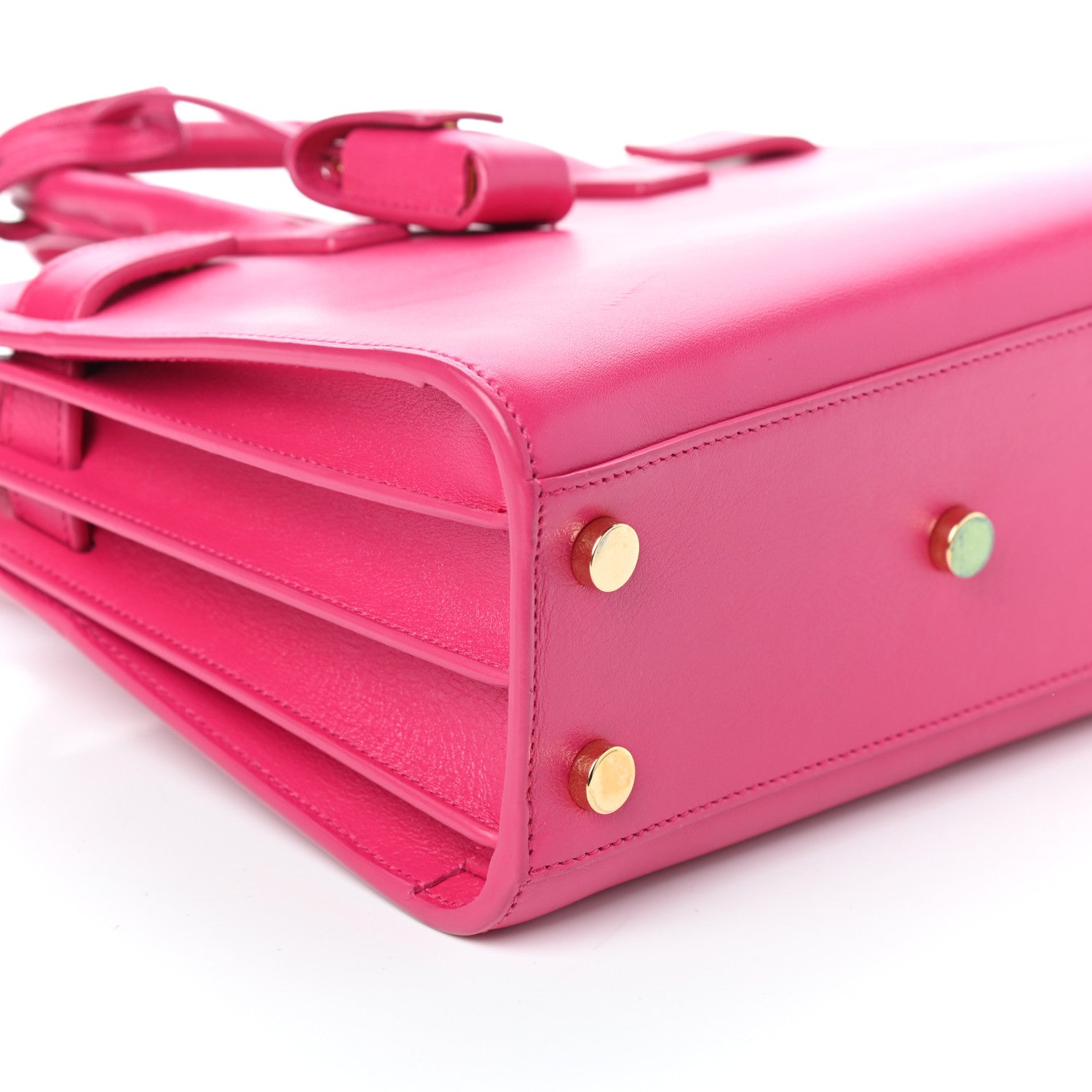 Saint Laurent Calfskin Nano Sac De Jour Lipstick Fuchsia 10 of 11