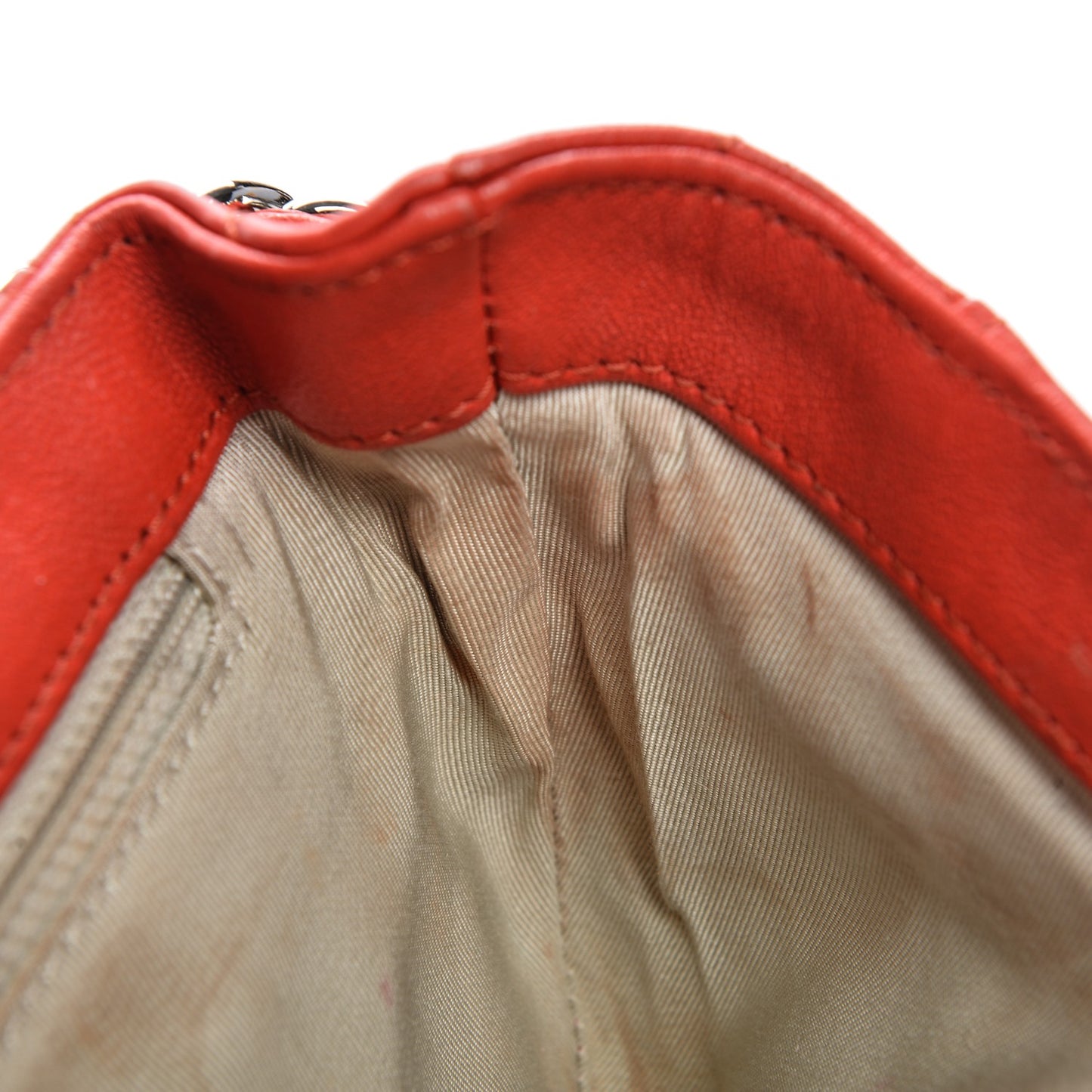 Washed Lambskin Mini Chain Around Messenger Red