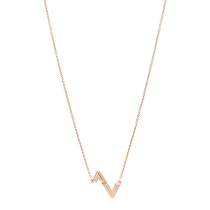 Louis Vuitton 18K Pink Gold LV Volt Upside Down Pendant Necklace 1 of 5