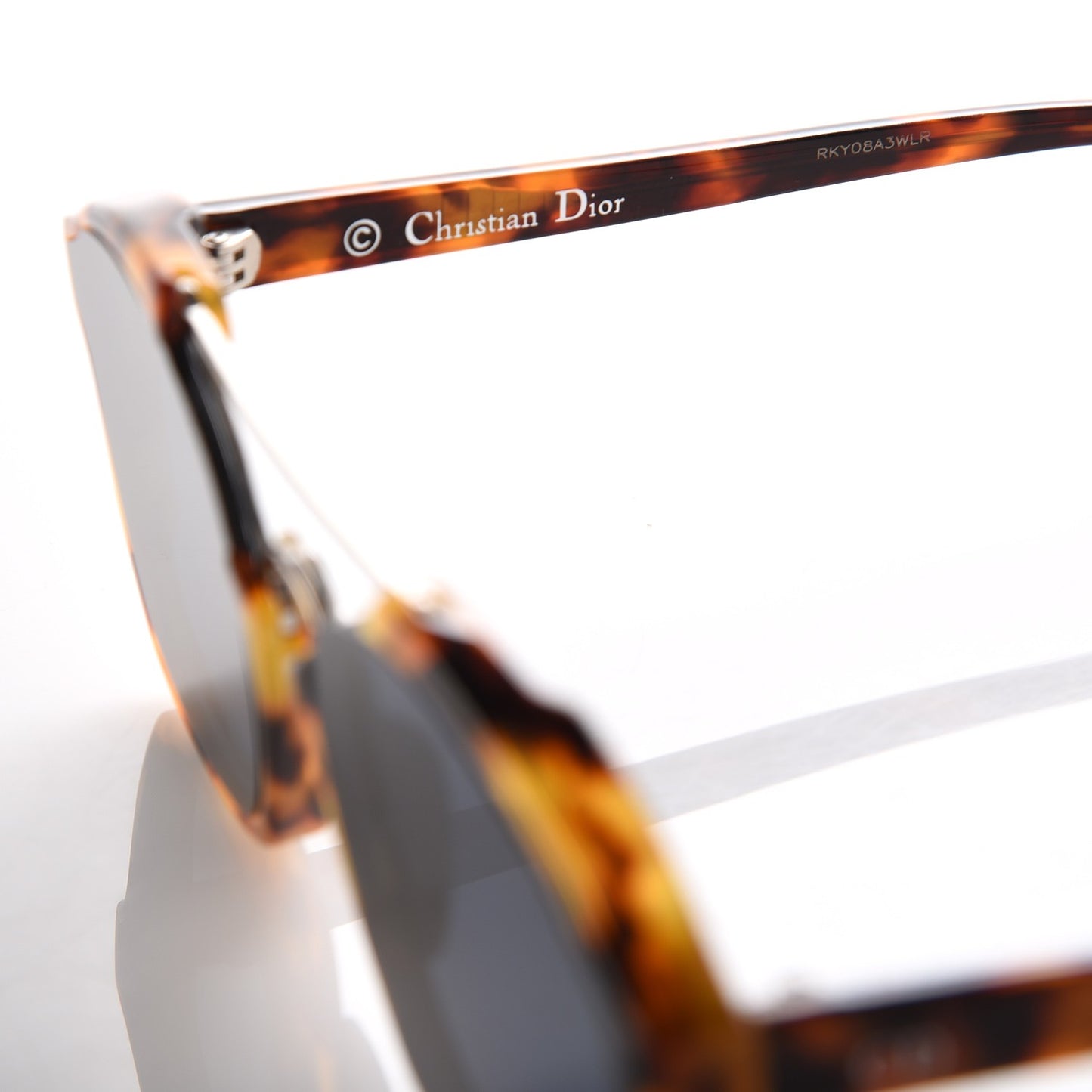 Abstract Square Mirrored Sunglasses Spotted Havana