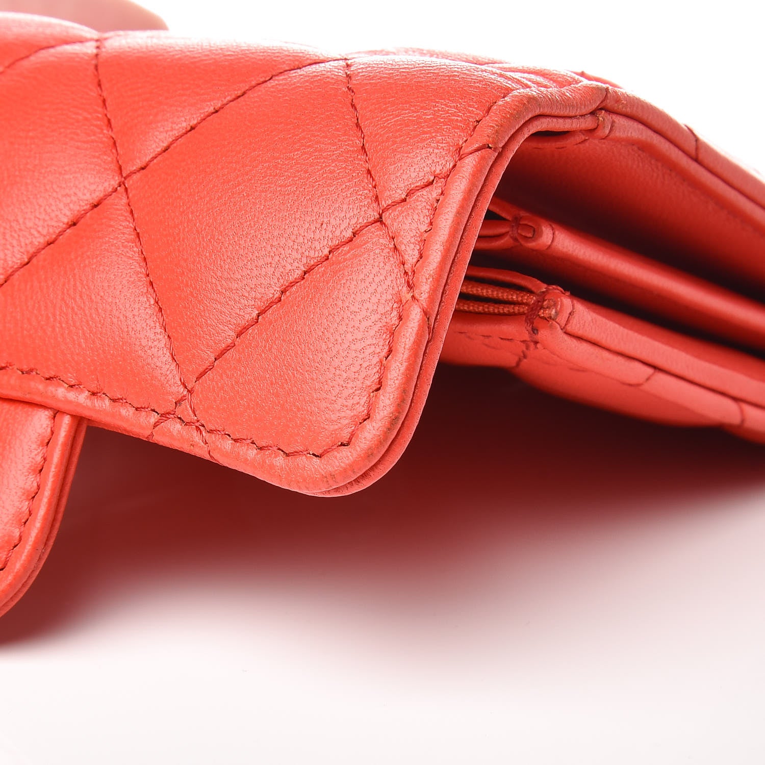 Chanel Lambskin Quilted Card Holder Red 15 of 17