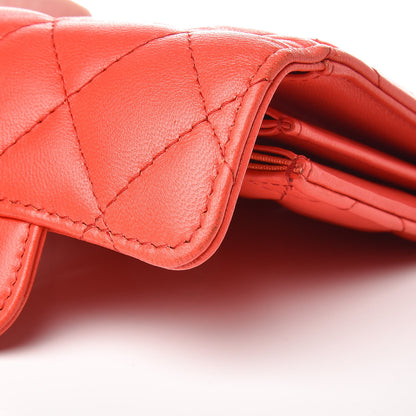 Chanel Lambskin Quilted Card Holder Red 15 of 17