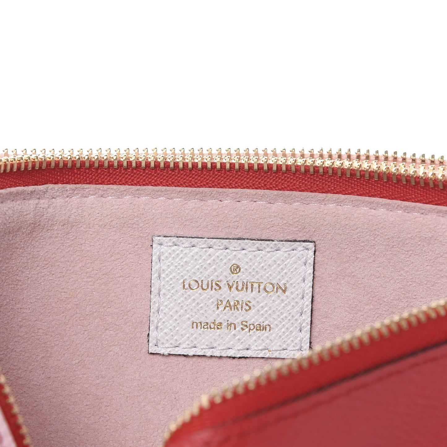 Monogram Giant Double Zip Pochette Rouge