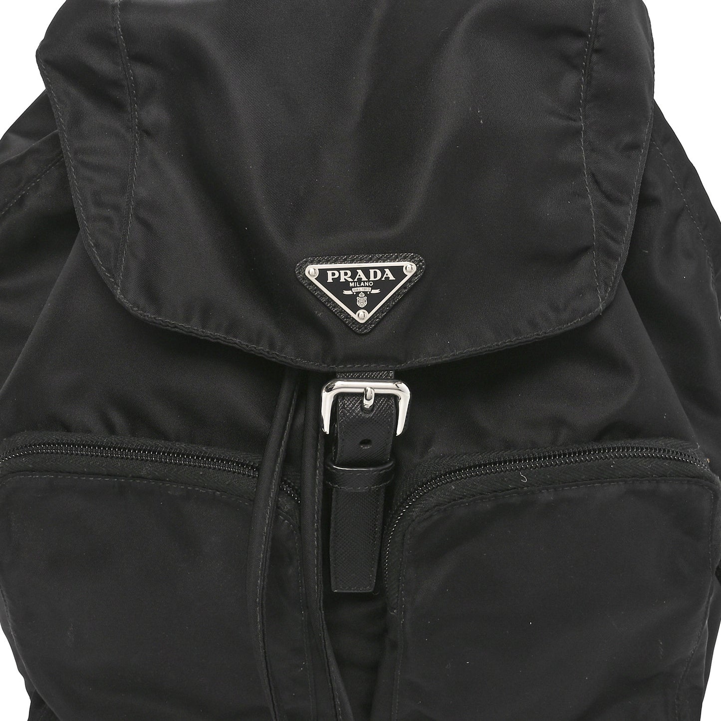 Tessuto Nylon Saffiano Vela Backpack Black
