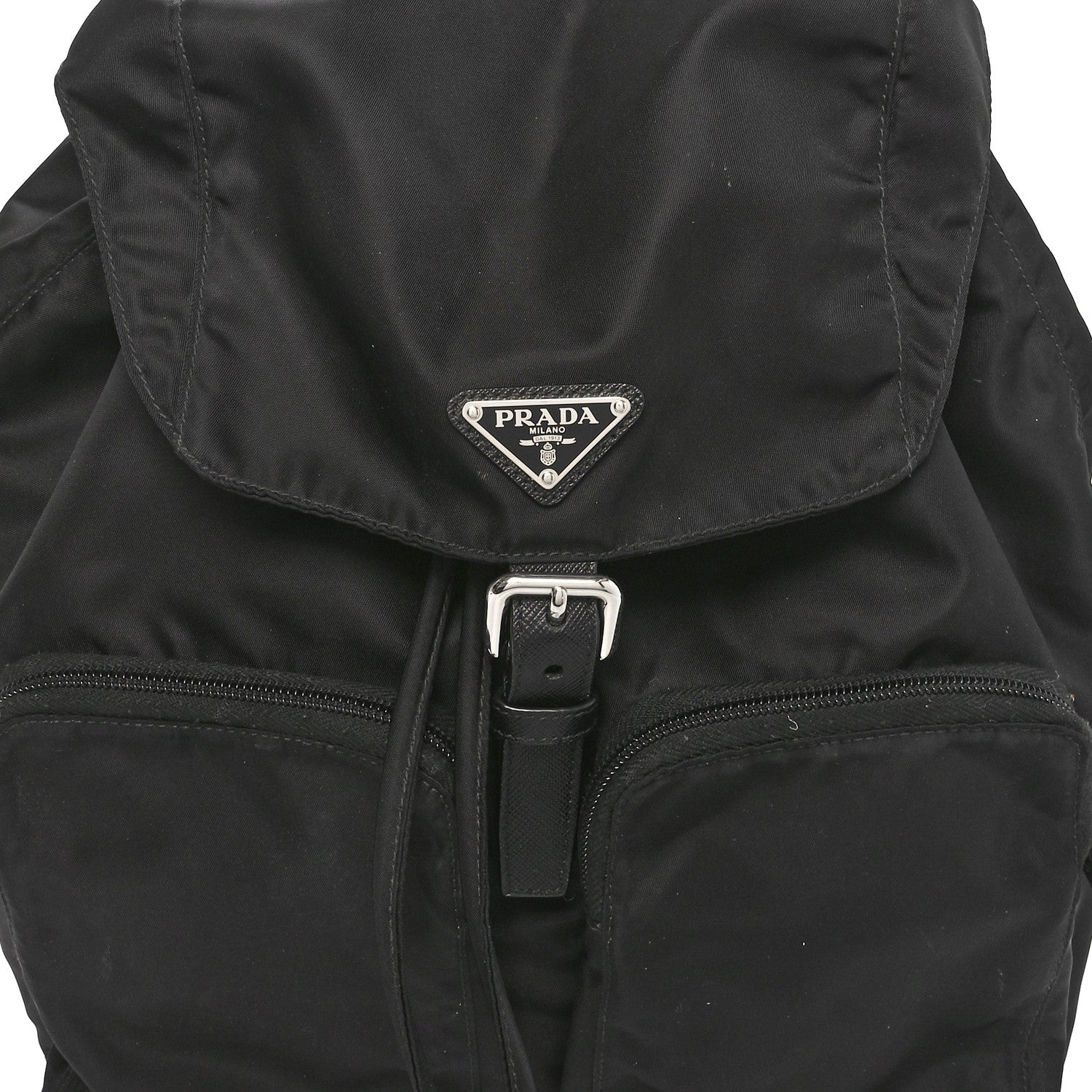 Prada Tessuto Nylon Saffiano Vela Backpack Black 7 of 9