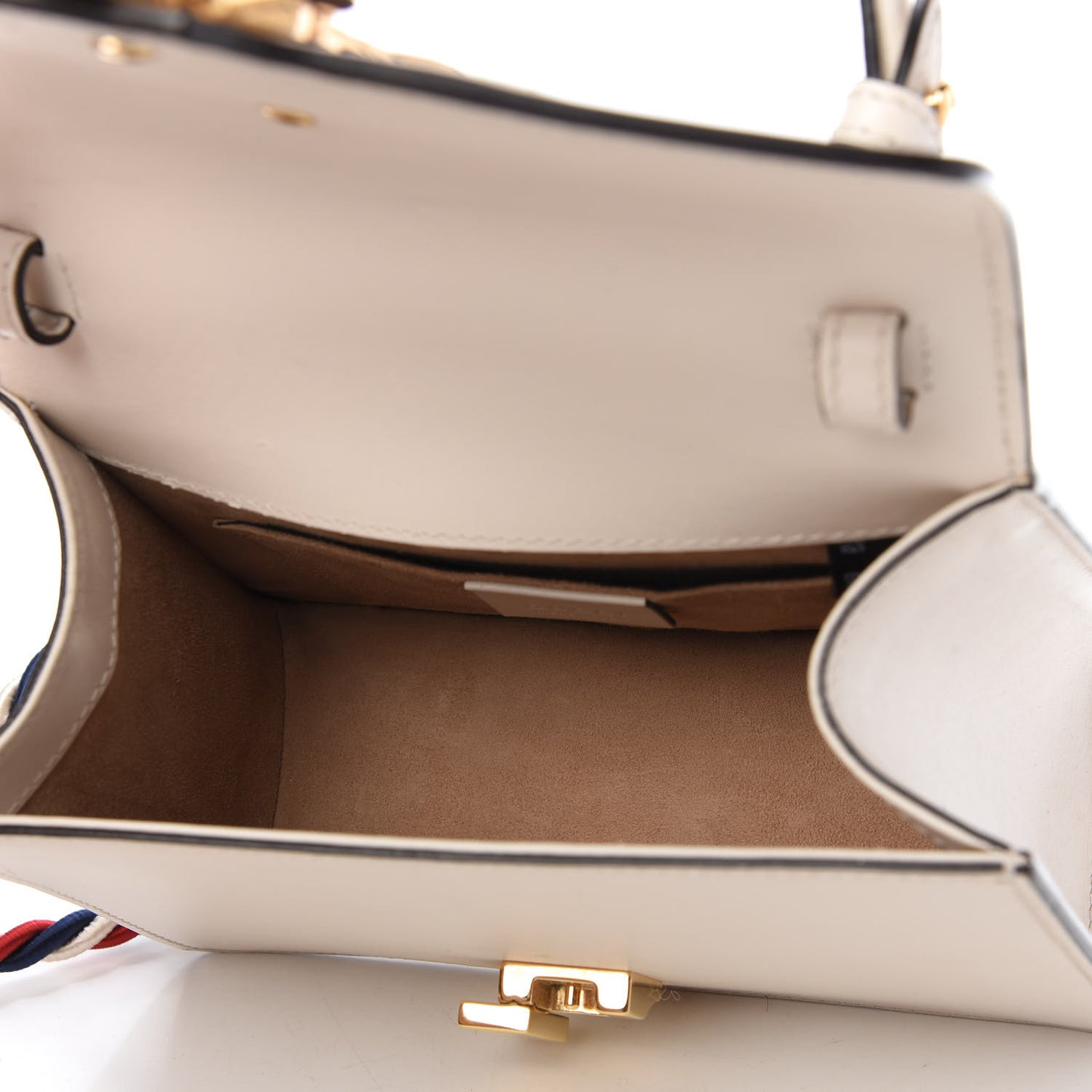 Calfskin Mini Sylvie Top Handle Bag White