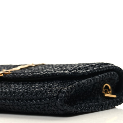 Saint Laurent Raffia Monogram Tassel Kate 99 Black 10 of 10
