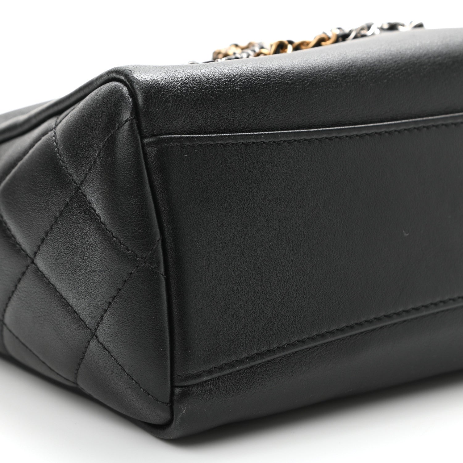 Chanel Calfskin Chain 20s Signature Hobo Black 9 of 11