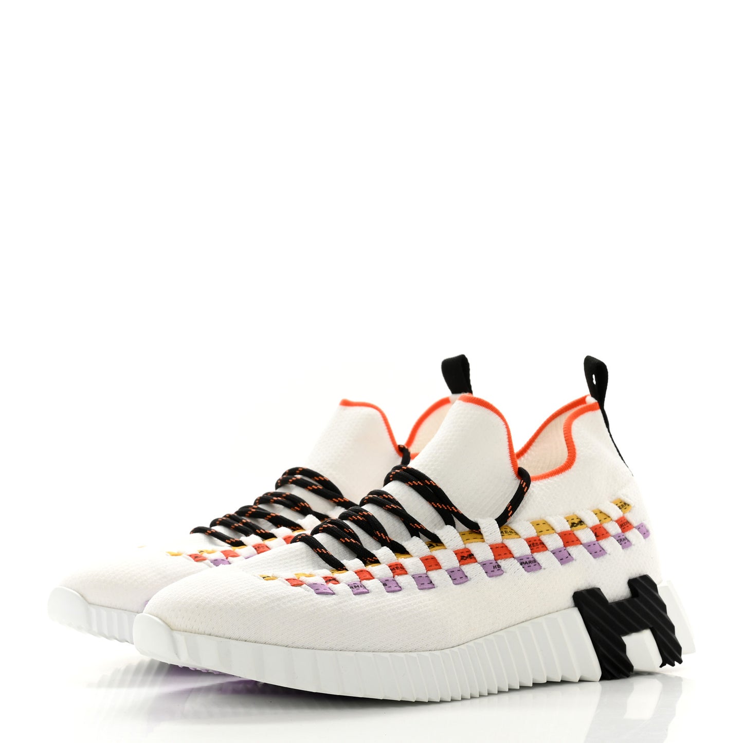 Knit Womens Flex Bolduc Sneakers 40 Multicolor White