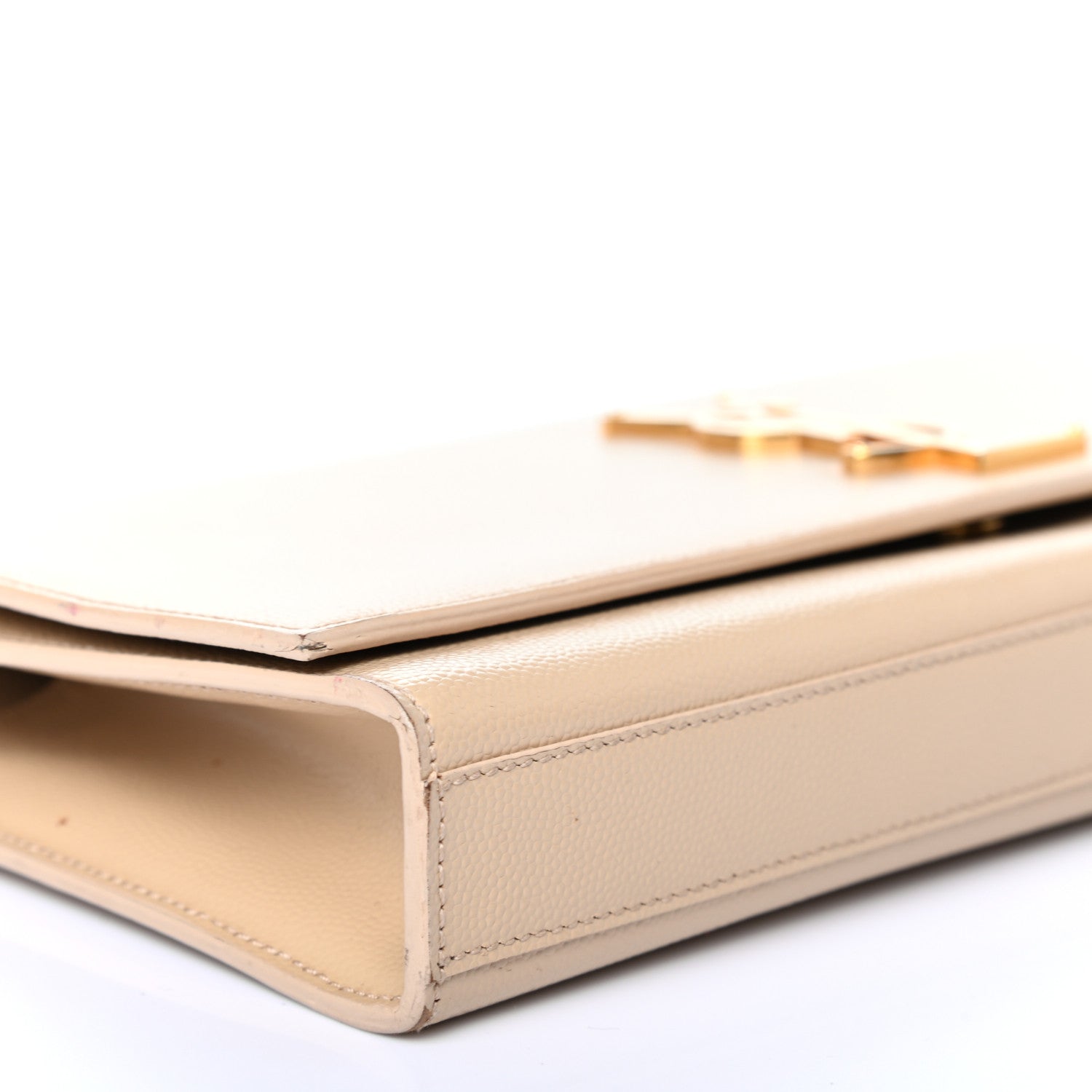 Saint Laurent Grain De Poudre Classic Monogram Cassandre Clutch Nude 8 of 12