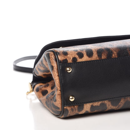 Dolce & Gabbana Dauphine Leopard Print Small Miss Sicily Satchel Black 9 of 11