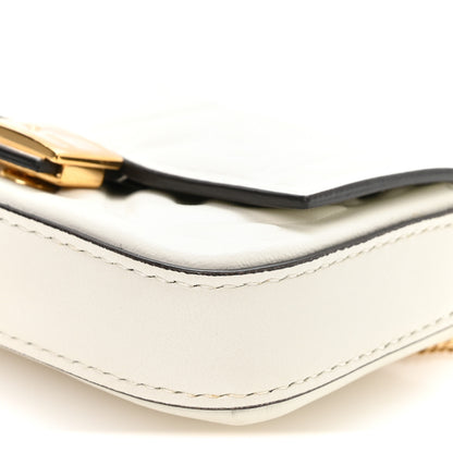 Fendi Nappa Matisse FF Embossed Nano Baguette Charm White 9 of 9