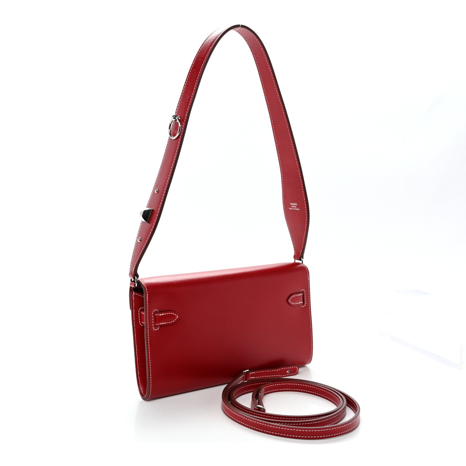 Hermes Box Kelly Wallet To Go Rock Rouge Piment 2 of 11