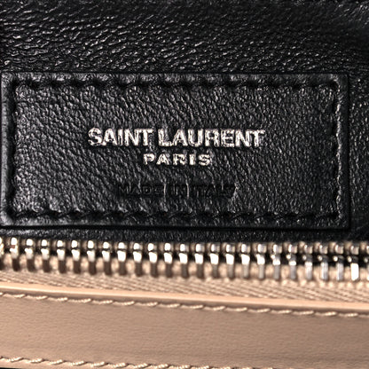 Saint Laurent Calfskin Y Quilted Monogram Small Loulou Chain Satchel Dark Beige 5 of 10