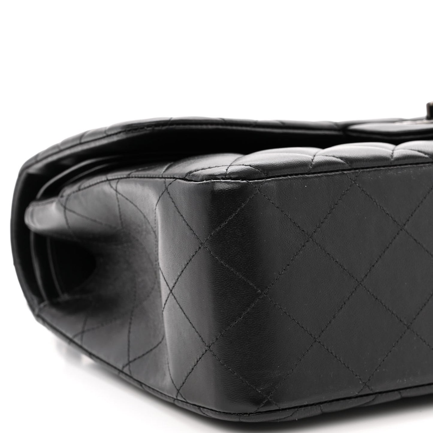 Lambskin Quilted Jumbo Double Flap So Black