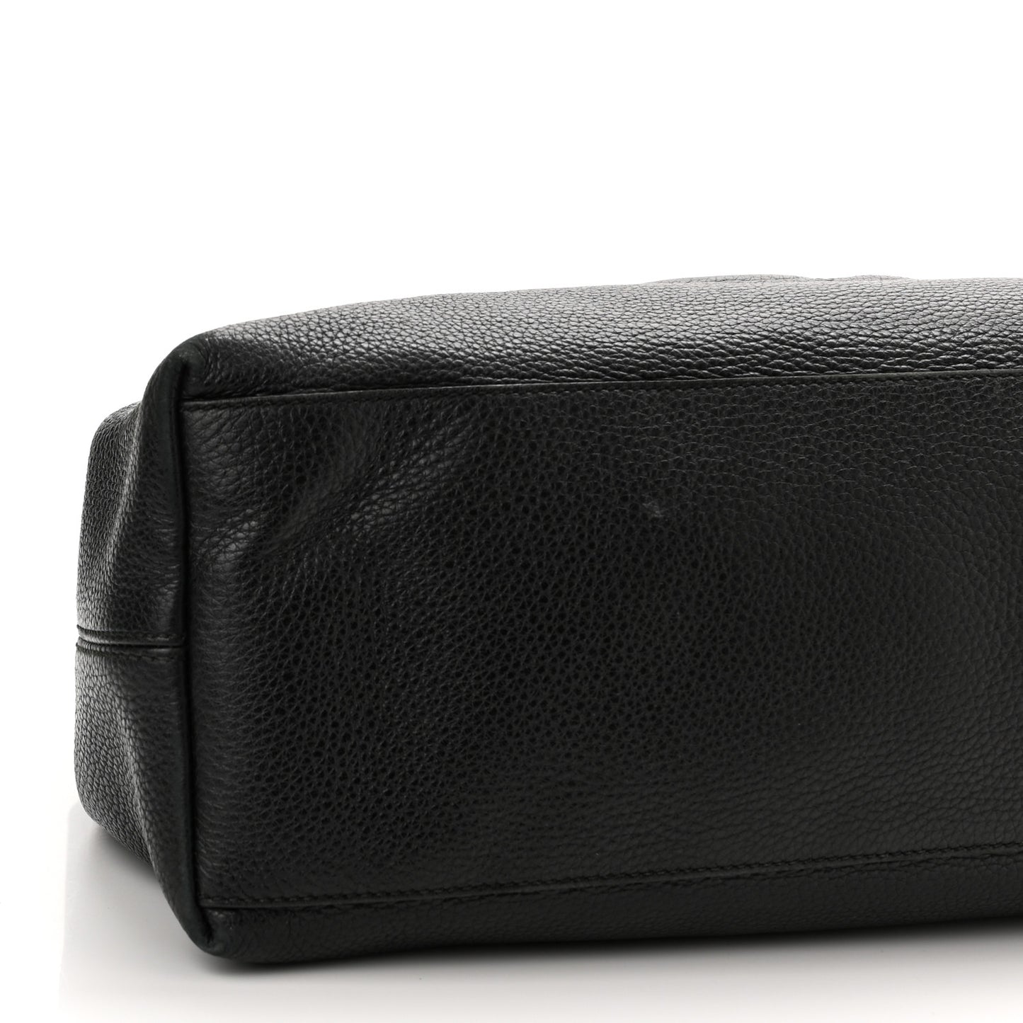 Pebbled Calfskin Medium Soho Chain Shoulder Bag Black