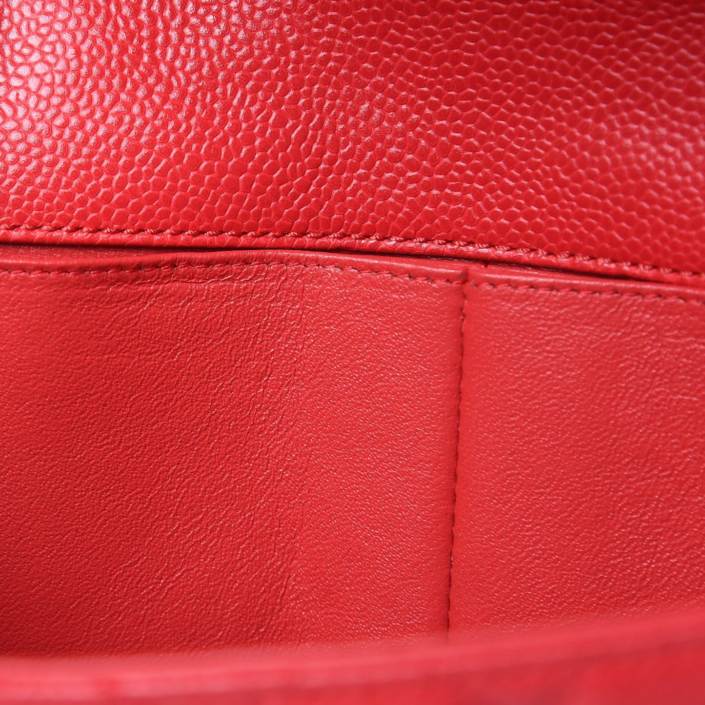Caviar Quilted East West Flap Red