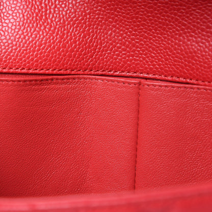 Chanel Caviar Quilted East West Flap Red 10 of 10