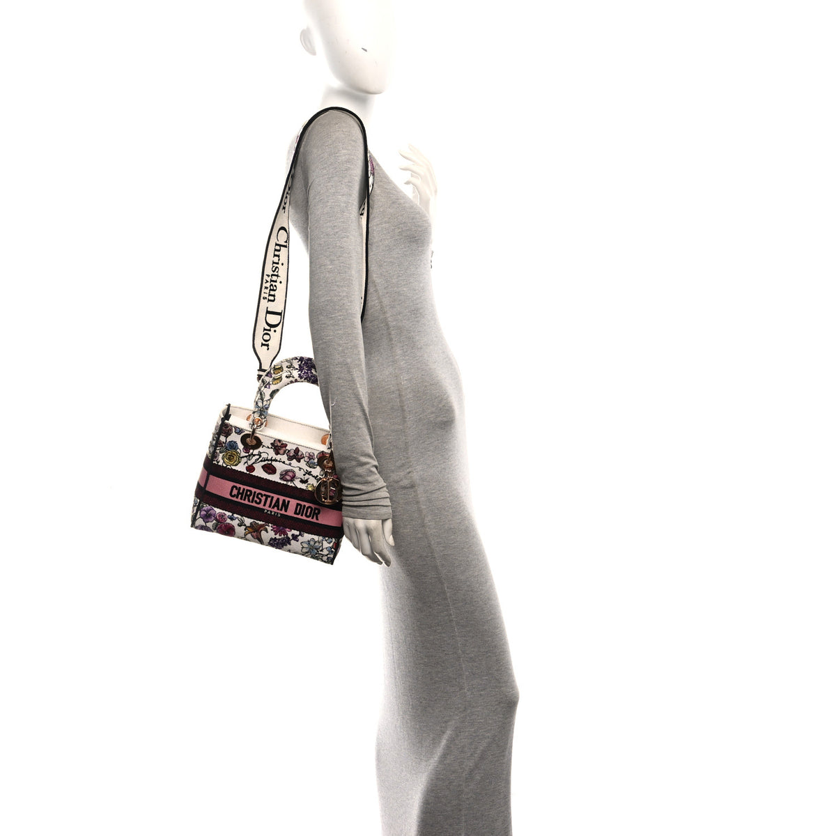 Canvas Florilegio Embroidered Medium Lady D-Lite White Multicolor