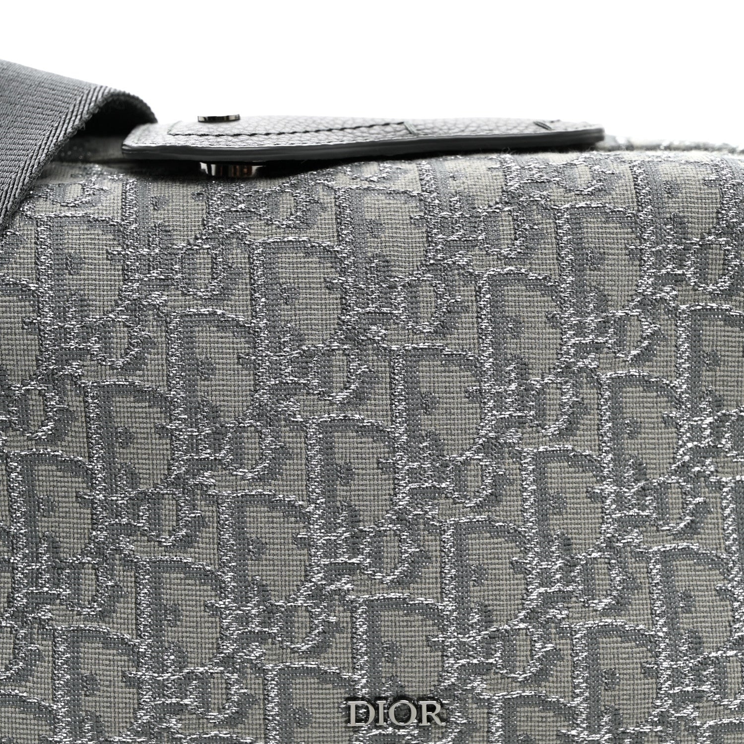 Christian Dior Oblique Jacquard Lingot 22 Bag Silver 7 of 9