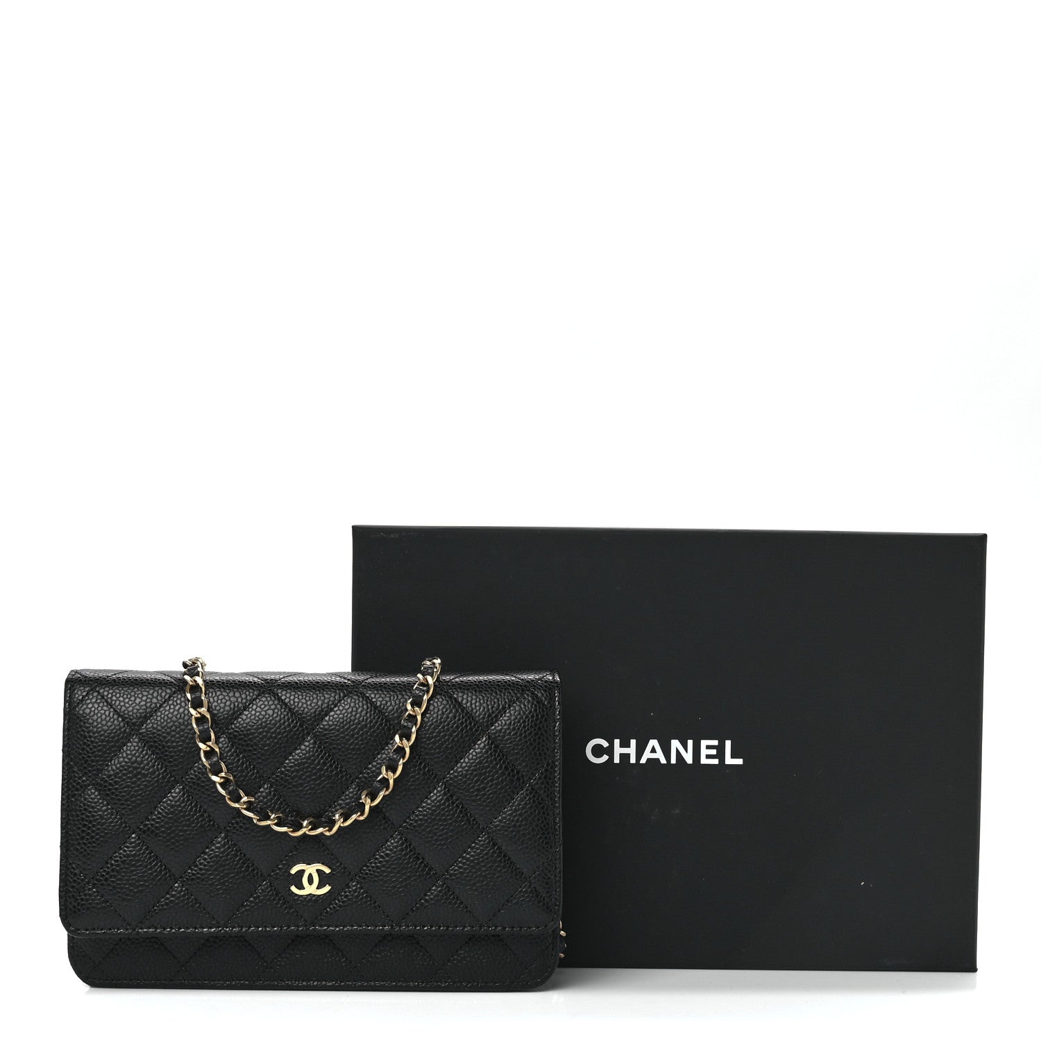 Chanel Caviar Quilted Wallet On Chain WOC Black 14 of 14