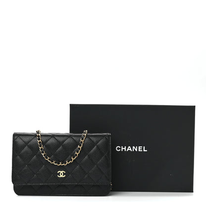 Chanel Caviar Quilted Wallet On Chain WOC Black 14 of 14