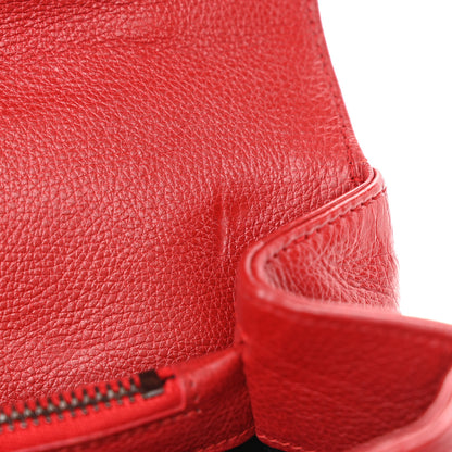 Saint Laurent Sheepskin Matelasse Chevron Monogram Medium College Bag Rouge 11 of 12