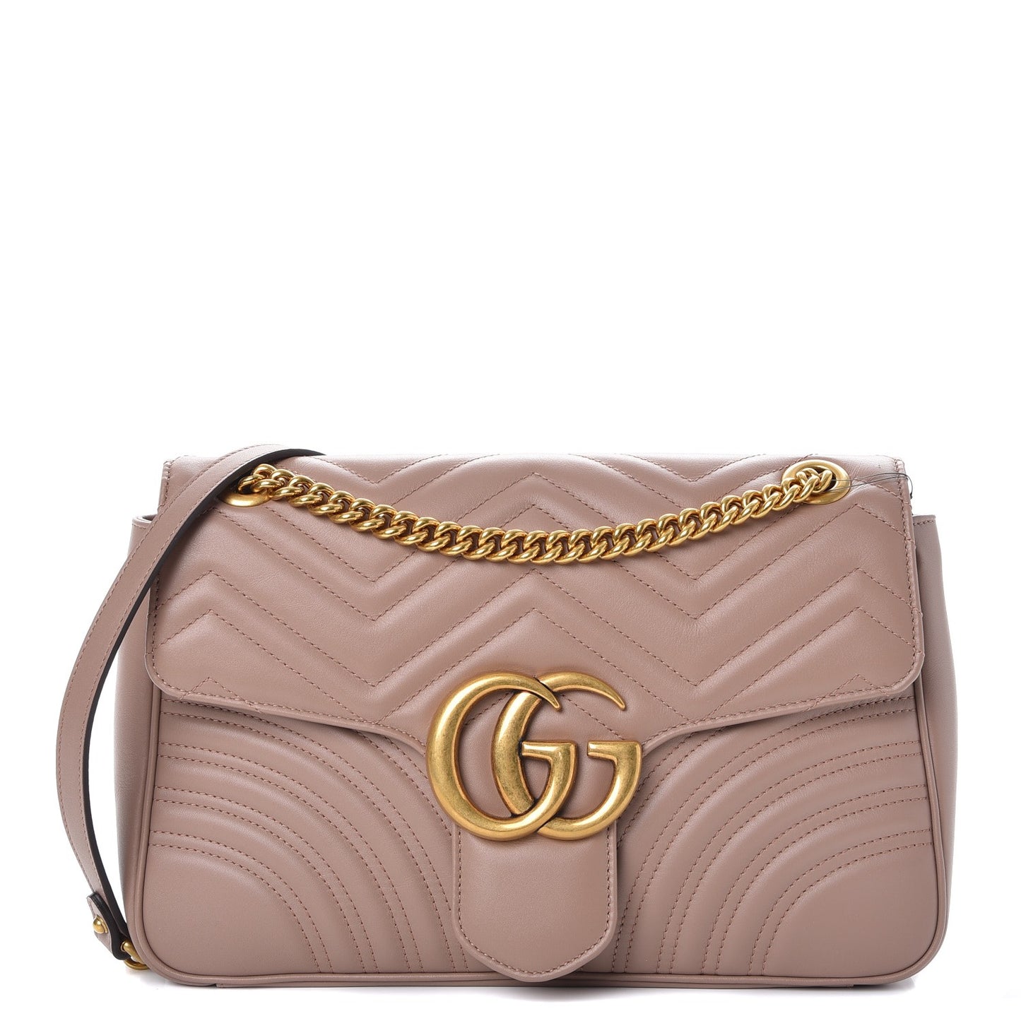 Calfskin Matelasse Medium GG Marmont Shoulder Bag Porcelain Rose