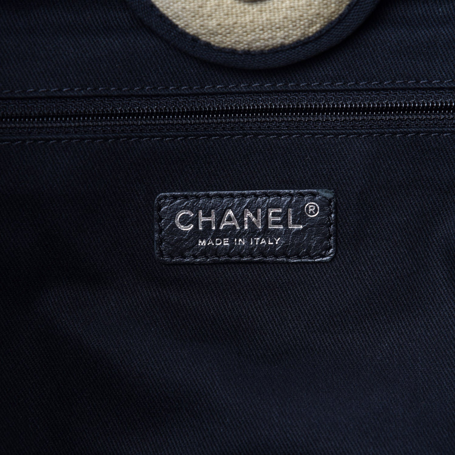 Chanel Canvas Medium Deauville Tote Beige Black 8 of 10