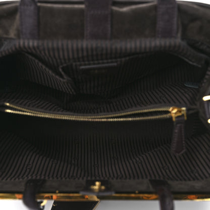Fendi Vitello Elite Flamingo Regular 2Jours Tote Moro Marrone Nocciola 4 of 11
