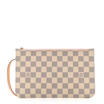 Louis Vuitton Damier Azur Neverfull MM GM Pochette Rose Ballerine 1 of 6