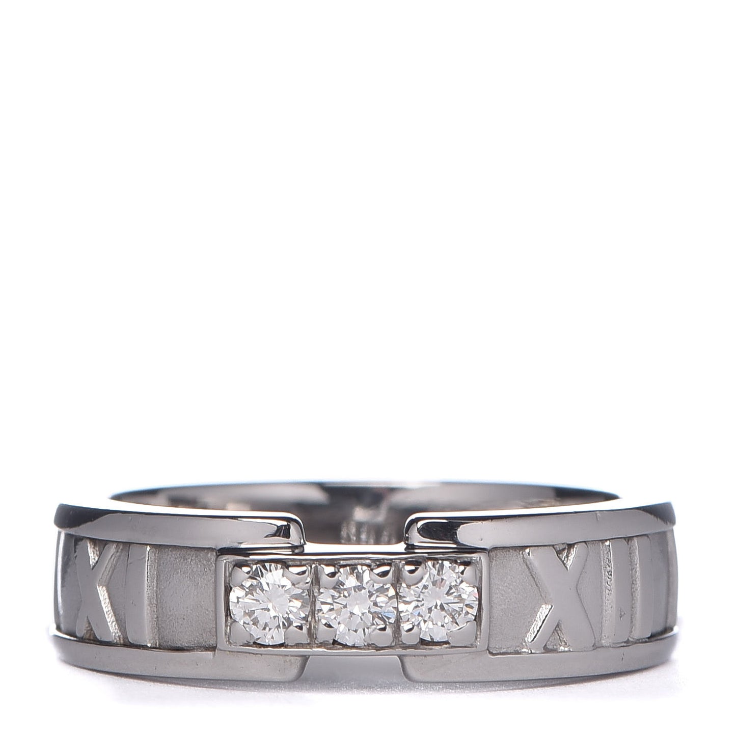 18K White Gold Diamond Atlas Ring 52 6