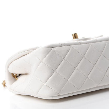 Chanel Lambskin Quilted Mini Pearl Crush Flap White 6 of 11