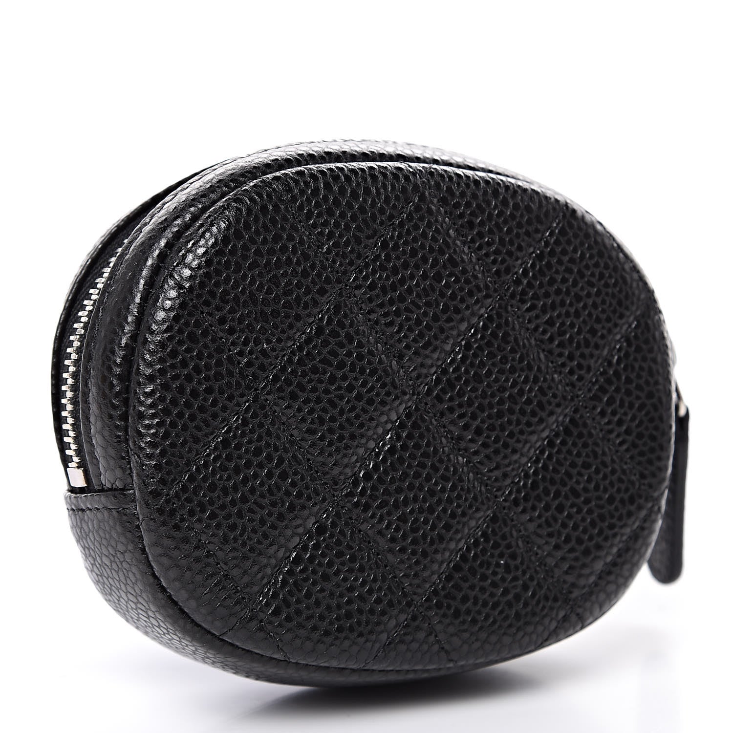 Chanel Caviar Quilted Zip Around Classic Coin Purse Black 3 of 8