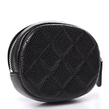 Chanel Caviar Quilted Zip Around Classic Coin Purse Black 3 of 8
