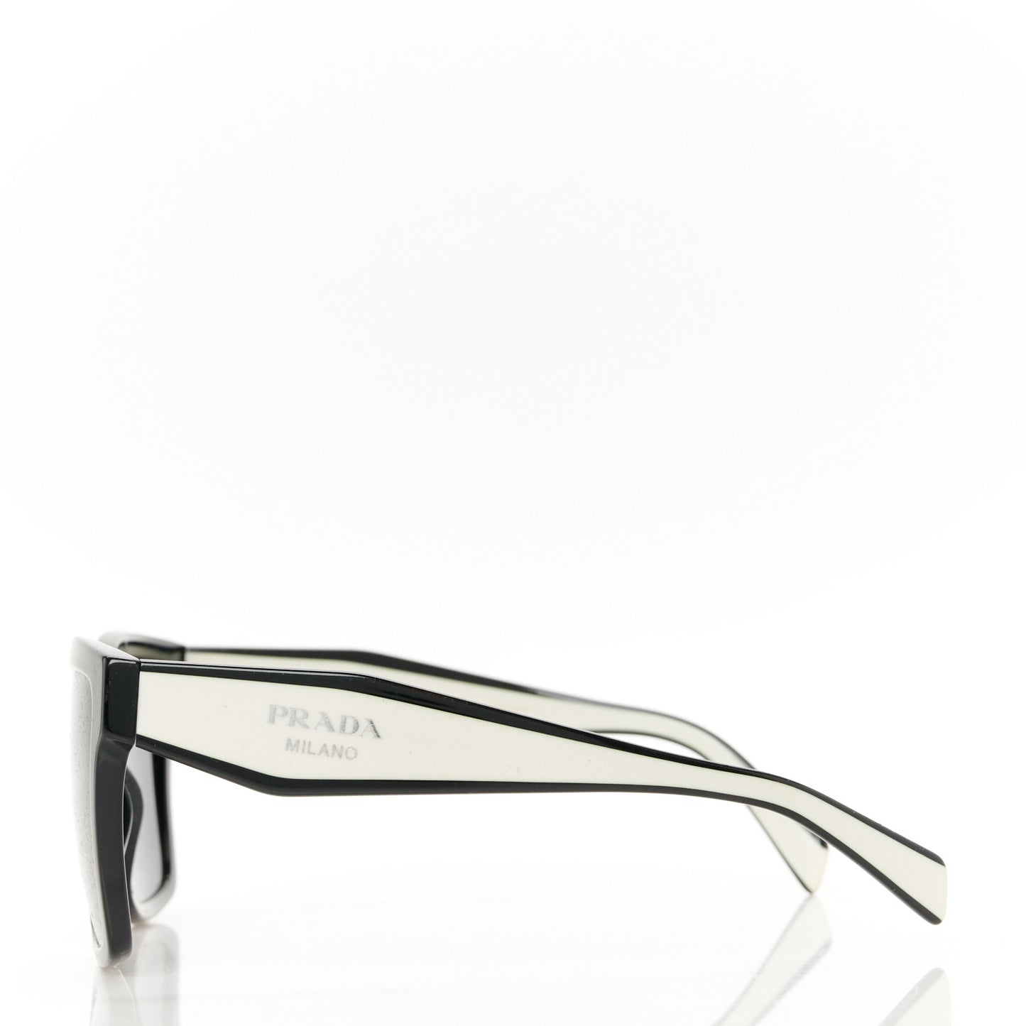 Acetate Square Sunglasses SPR 24Z Black White