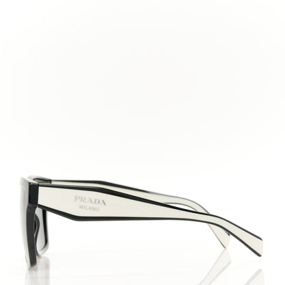 Prada Acetate Square Sunglasses SPR 24Z Black White 3 of 8