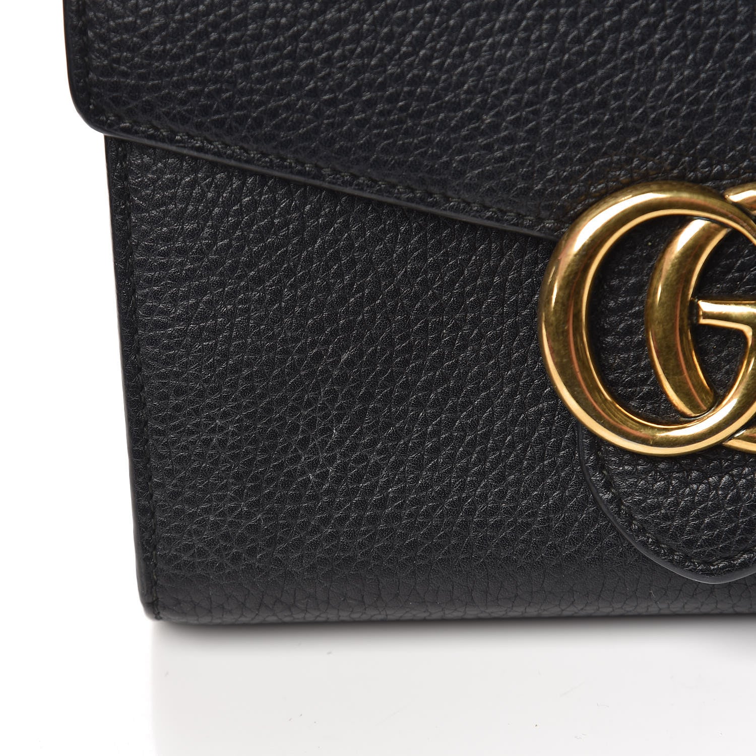 Gucci Calfskin GG Marmont Chain Wallet Black 10 of 16